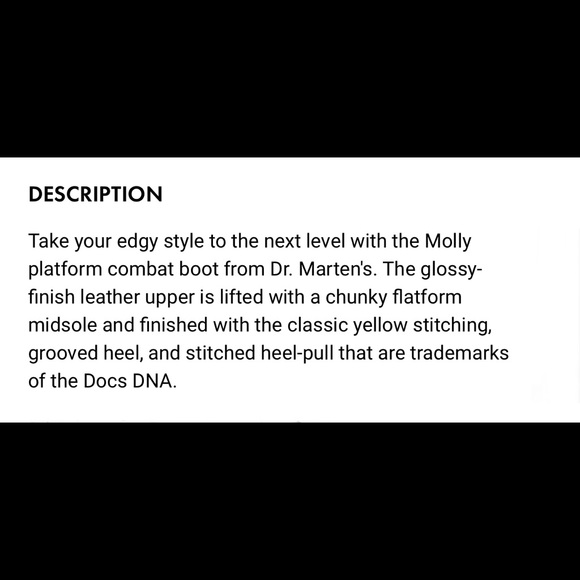 NWT Dr.Martens Molly Quad Platform Lace-Up Boots in Black Buttero Leather *HP* - Picture 13 of 16